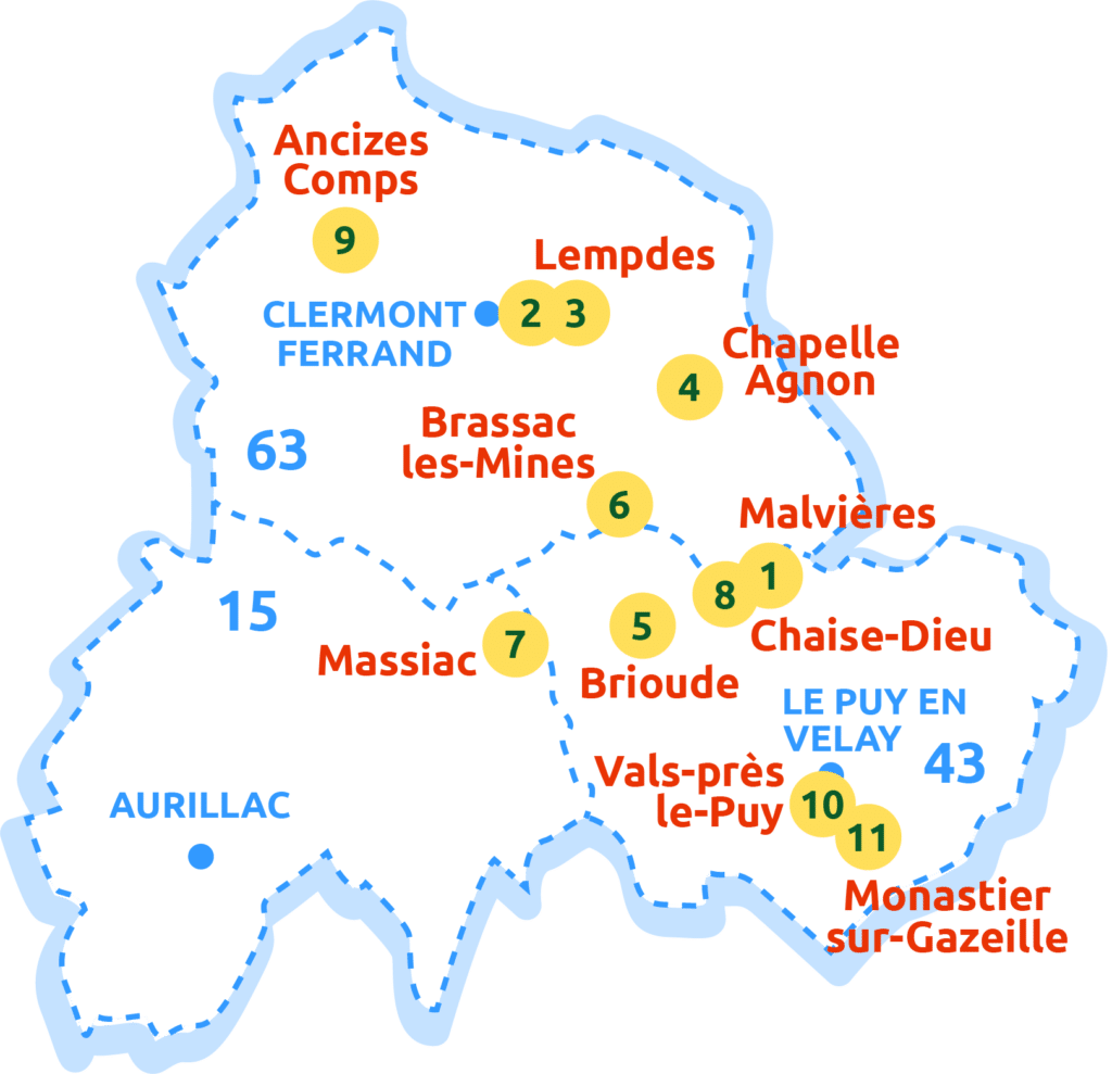 TDP26-Carte Carte montrant les emplacements géographiques des évènements de Terres de possibles 2026